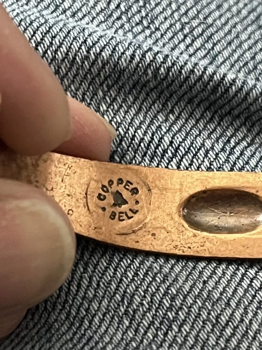 Vintage Bell Trading Post Solid Copper Cuff Bracelet Southwest